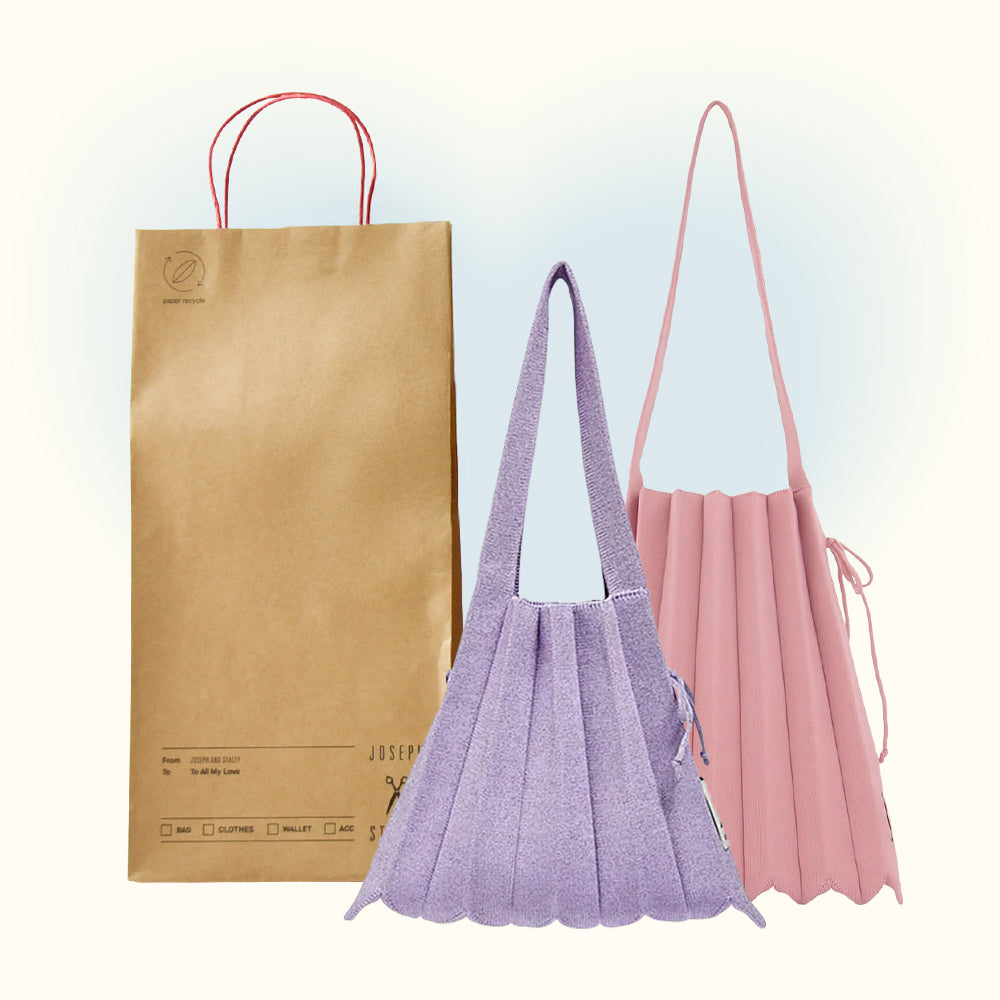 [Gift Set] ラッキープリーツニット S  スターリー+M  ソリッド