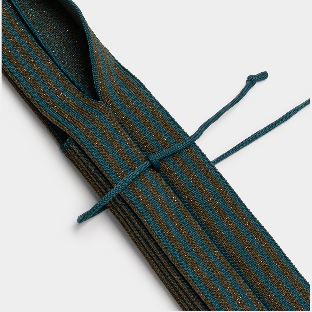 Lucky Pleats Knit S Stripe Teal Green