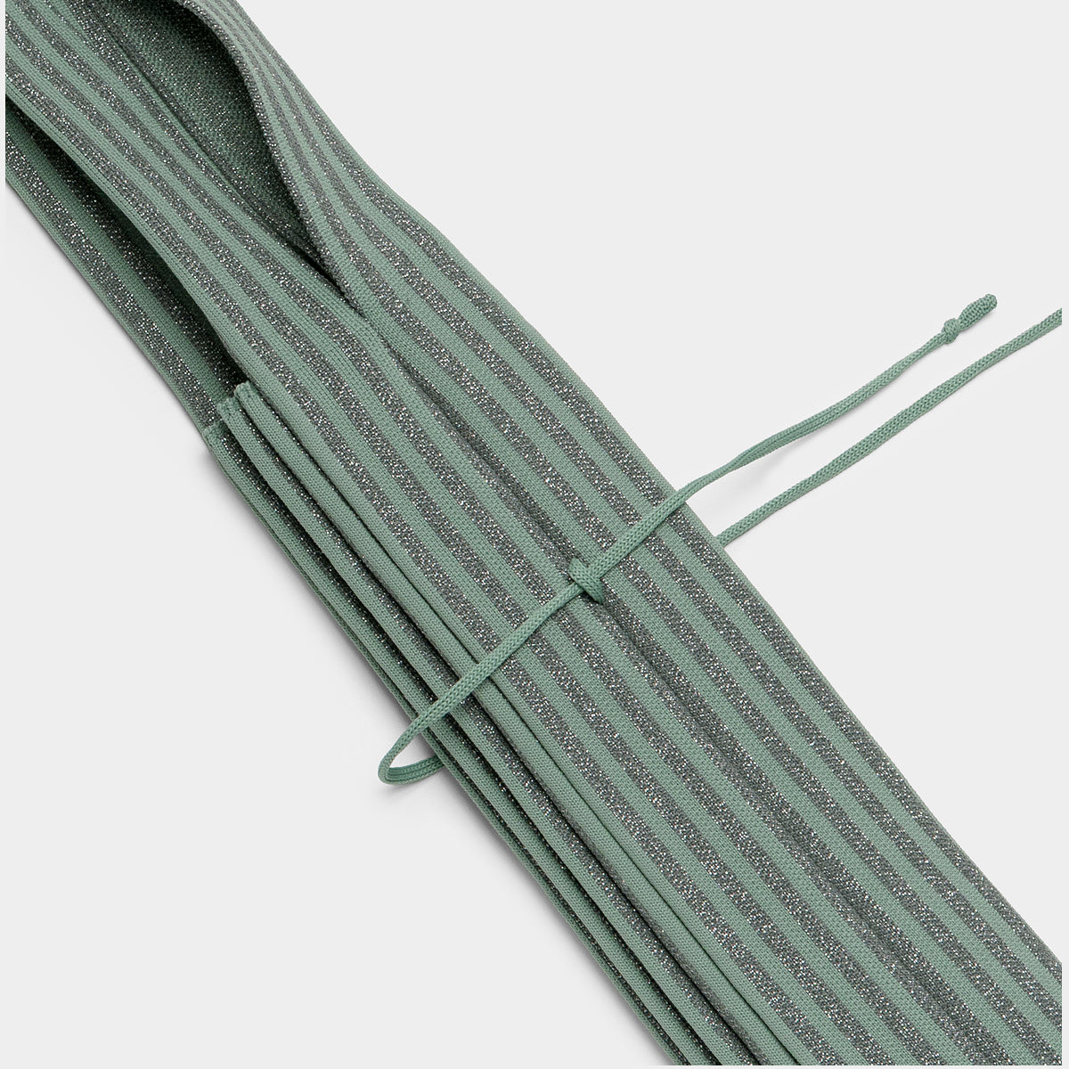 Lucky Pleats Knit L Stripe Basil