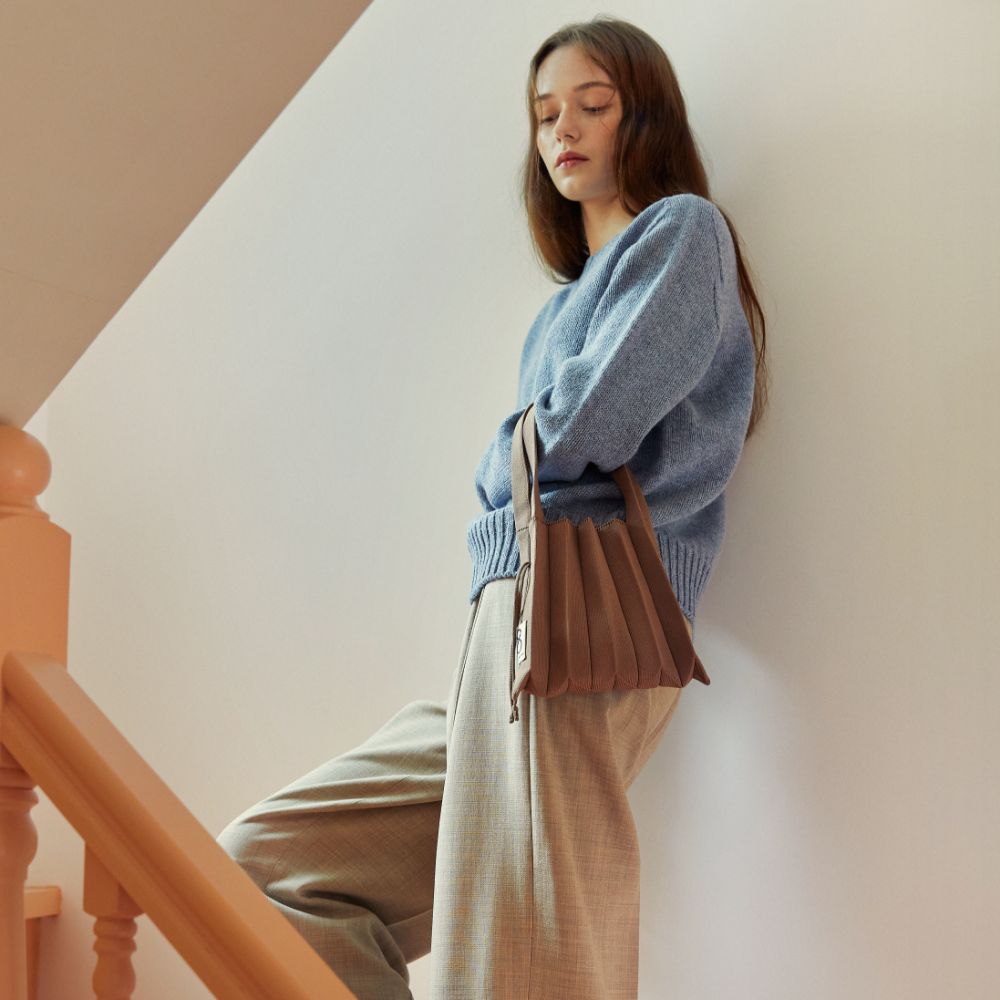 ラッキープリーツニット(S) メルティングチョコ