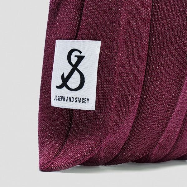 ラッキープリーツニット スターリー ワインバッグ レッドワイン