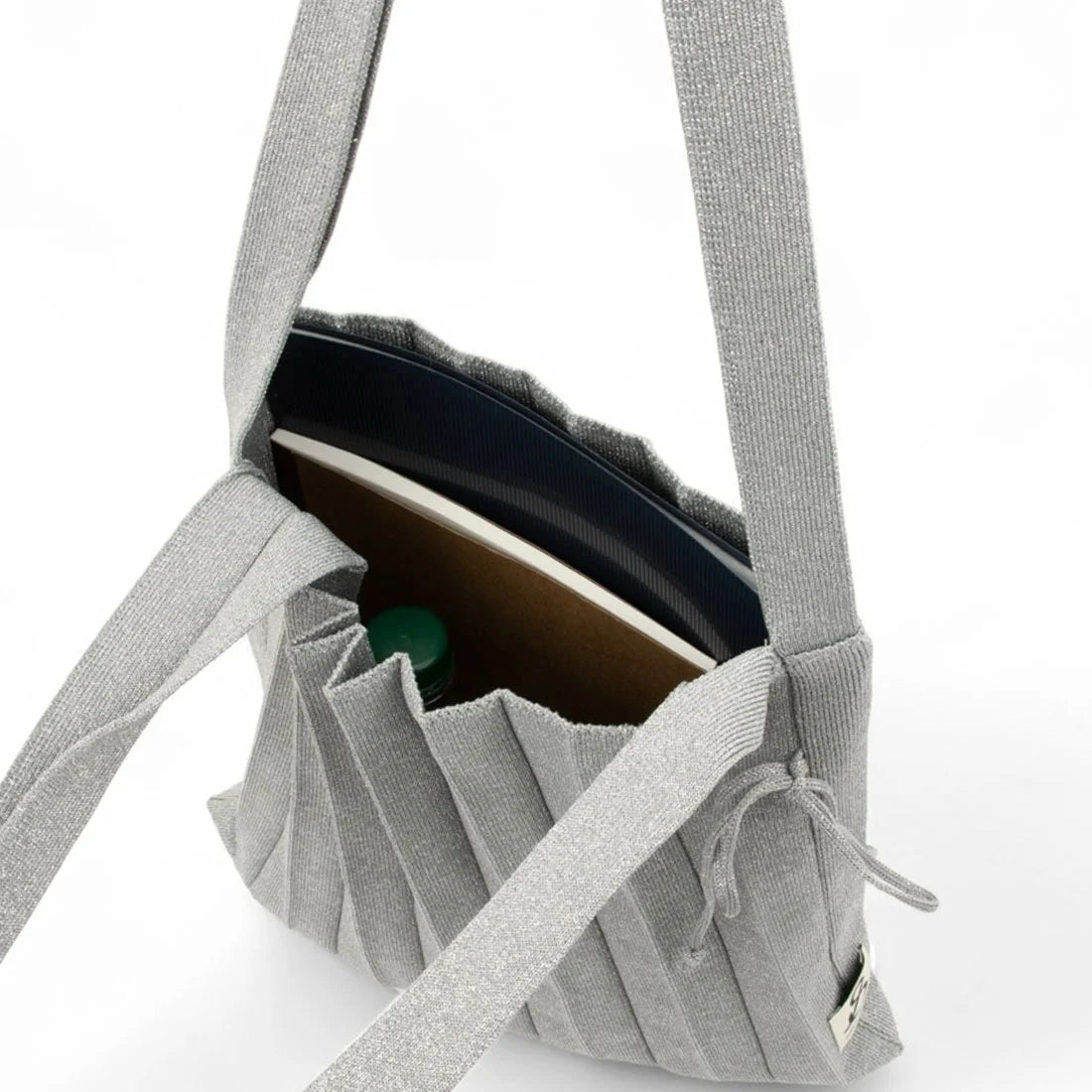 ラッキープリーツニットスターリー(M) プラチナ