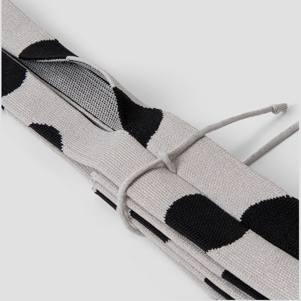 ラッキープリーツニット S ドット　ブラッシュグレー