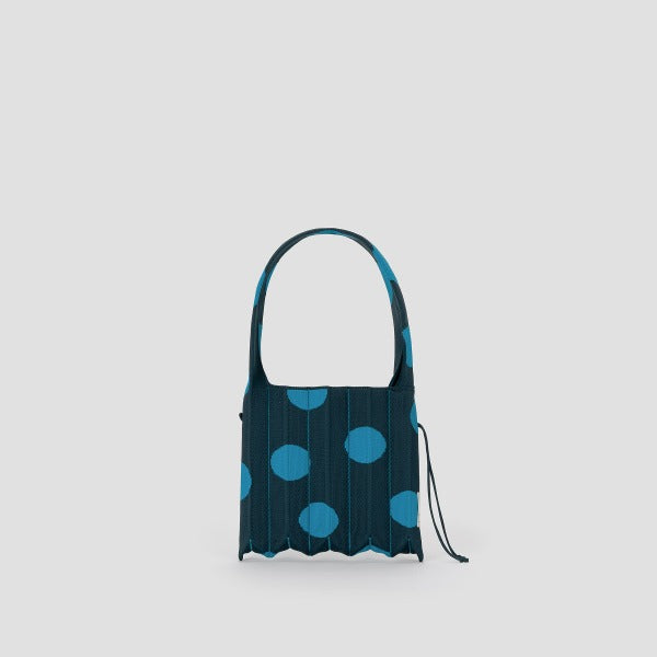 ラッキープリーツニット S ドット　ディープオーシャン