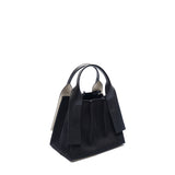ラッキープリーツキャンバス トート(XS) ブラック_ブラック